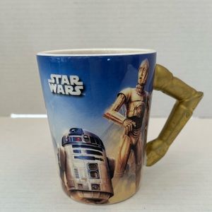 Star Wars R2D2 & C-3PO coffee mug with gold arm